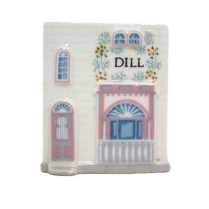 Lenox Spice Village Dill BOTTOM ONLY Spice Jar Lid Cottage House Ceramic